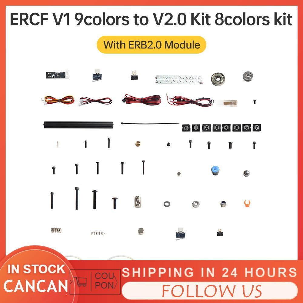 Cancanshop Cancanshop ERCF V1 9 สีเป็น V2.0 Kit 8 หลายสีในการพิมพ์การรับรองอย่างเป็นทางการ Filament 