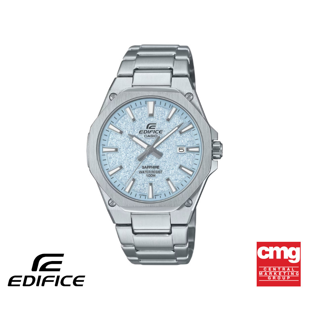CASIO นาฬิกาข้อมือผู้ชาย EDIFICE รุ่น EFR-S108DE-2AVUDF สายสแตนเลสสตีล สีฟ้า