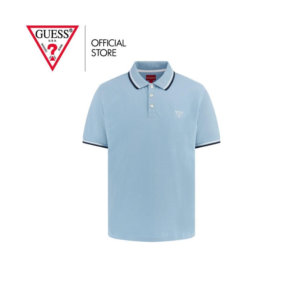 Guess เสื้อโปโลผู้ชาย รุ่น X1VP23K8OP0 สีฟ้า