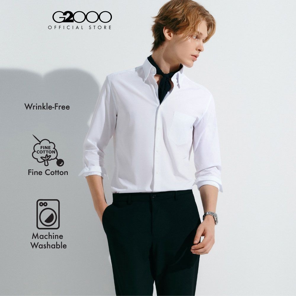 G2000 เสื้อเชิ้ตแขนยาวแบบทางการสำหรับผู้ชาย ทรง Smart Fit รุ่น 4612197200 WHITE