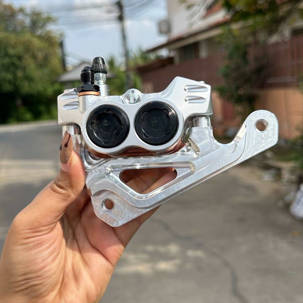 ⚡ปั้ม8.1CNC+ผ้าเบรคทองแดง✅งานCNCพร้อมขาจับแถมน็อต W125R/S/บังลม/W110i/LED/W125LED/Sonic/FINOจานเดิม/FINOจาน220#ปั้ม81CNC ราคา ถูกที่สุด ดีลบีเคเค แกลเลอรีภาพที่ 3