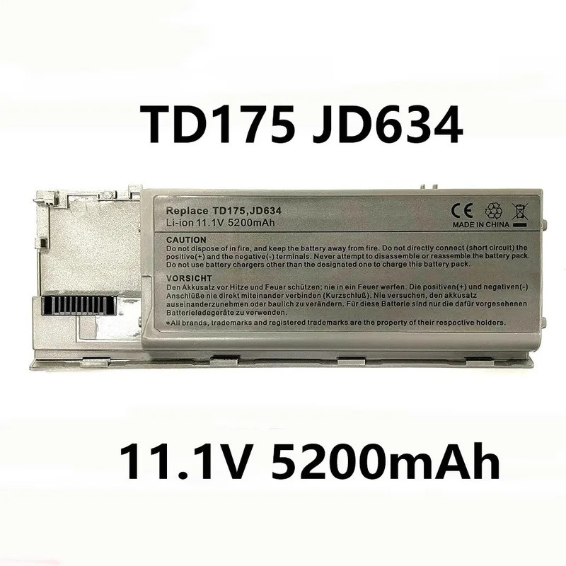 TD175 JD634 5200mAh 11.1V แบตเตอรี่แล็ปท็อปสําหรับ Dell Latitude D620 D620 ATG D630 D630 ATG D630 UM