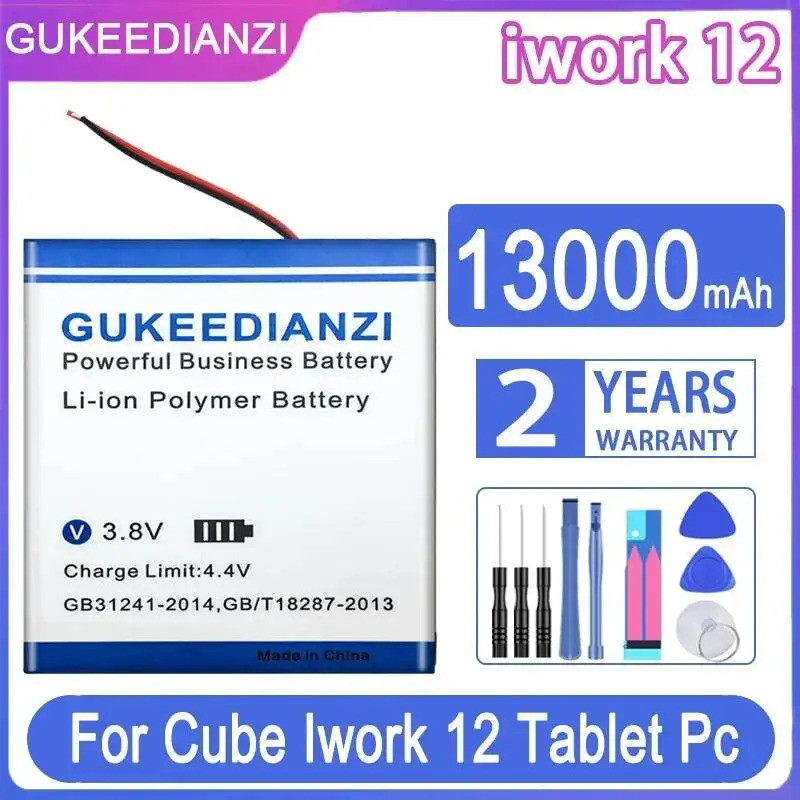 การชาร์จอย่างรวดเร็วสําหรับ Cube Iwork 12 Iwork12 แท็บเล็ตพีซีแบตเตอรี่แท็บเล็ต 13000mAh