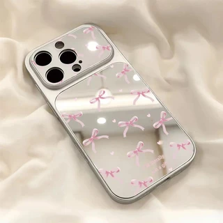 สีสันโบว์กระจกเคสโทรศัพท์สําหรับ OPPO Reno 15 14 12 11 Pro 15F 14F 13F 12F 11F 5G อะคริลิคแต่งหน้ากระจกกันกระแทก