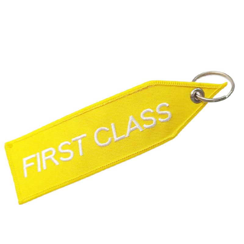ฉันรักบิน|ชั้นหนึ่ง คําเตือน Priority Tag Aviation กระเป๋าเดินทาง Priority พวงกุญแจเย็บปักถักร้อย
