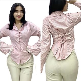 SHASA FITTED SHIRT | Atasan Kemeja Wanita