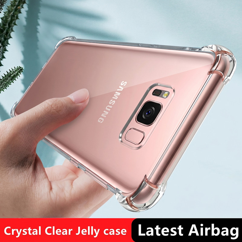 สําหรับ Samsung Galaxy S8 Plus S8+ SM-G955F G955FD G955T ยืดหยุ่นซิลิโคนเหลวใส Anti-Yellowing ฝาหลัง