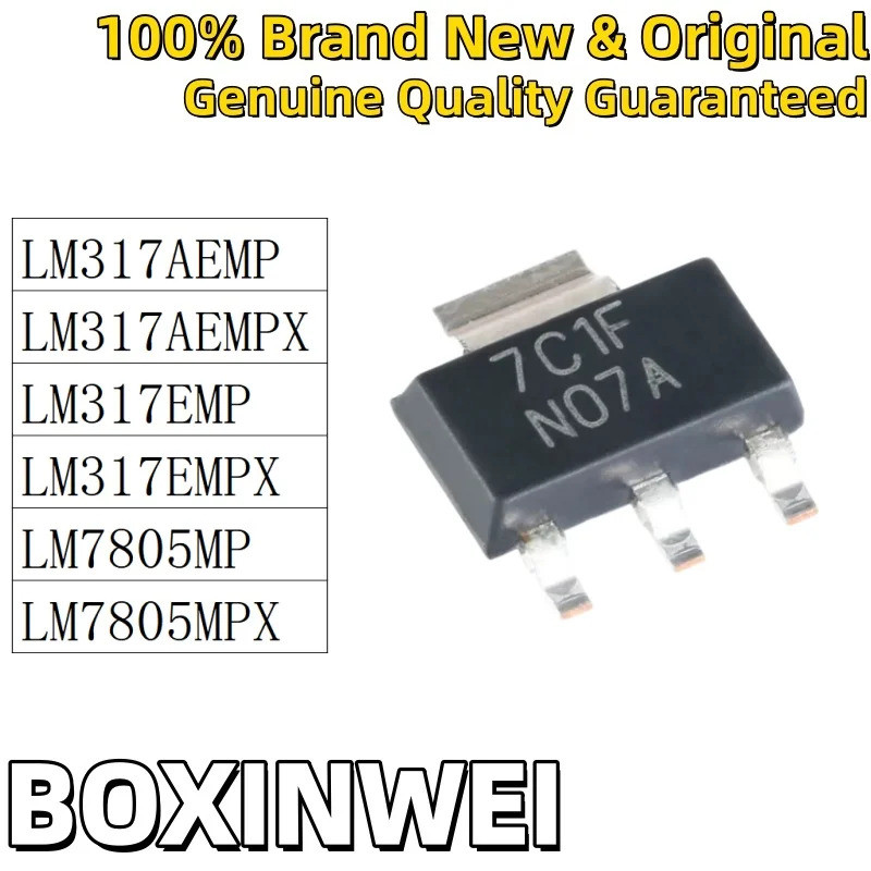5PCS LM317AEMP LM317AEMPX LM317EMP LM317EMPX LM7805MP LM7805MPX SOP ชิป ic