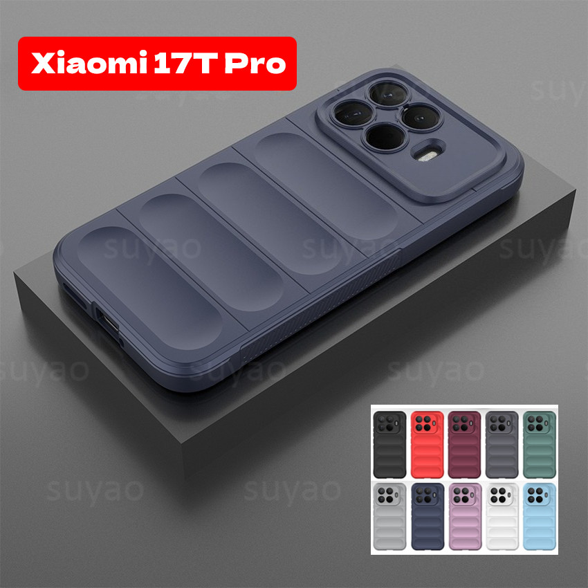 สําหรับ Xiaomi 17T Pro 17TPro 2026 เคสโทรศัพท์สแควร์แฟชั่นปลอก Xiaomi17TPro Xiaomi17T TPU ซิลิโคนกล้องเปลือกป้องกันใช้งานร่วมกับถุงลมนิรภัยเลนส์ Matte กันกระแทกนุ่มปกหลัง