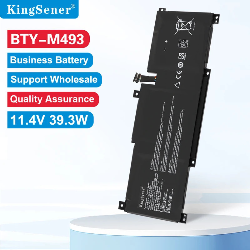 KingSener BTY-M493 แบตเตอรี่สําหรับ MSI Prestige 14 i7-10710U MS-14C1 MS-14D1 A10RAS A10M A10SC A10S
