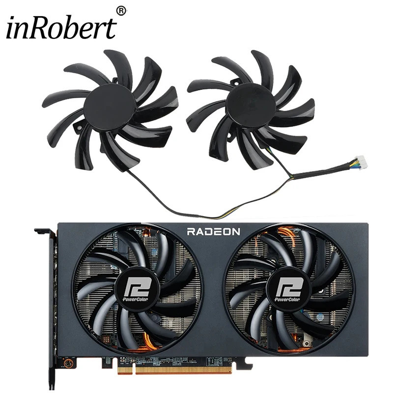 *85mm T129215BU RX 5700 5500 XT พัดลมการ์ดกราฟิก ​สําหรับ Powercolor Fighter AMD RX 6700XT 6600XT 66