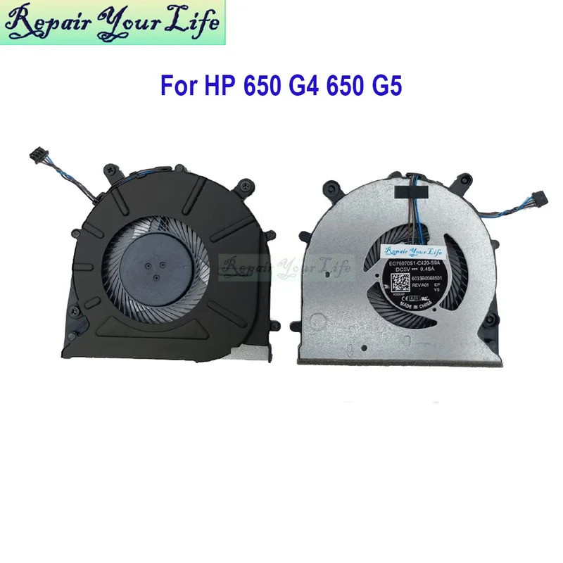 * พัดลมระบายความร้อน CPU แล็ปท็อปสําหรับ HP ProBook 650 G4 G5 650G5 650G4 L58715 L09584-001 Notebook