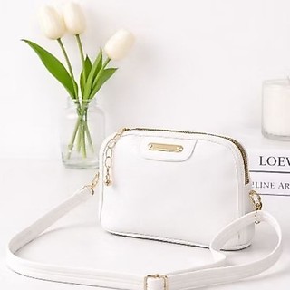 Tas selempang wanita SUNNY BAG banyak varian warna pree gantungan bola putih ukuran sedang muat hp dan lain lain
