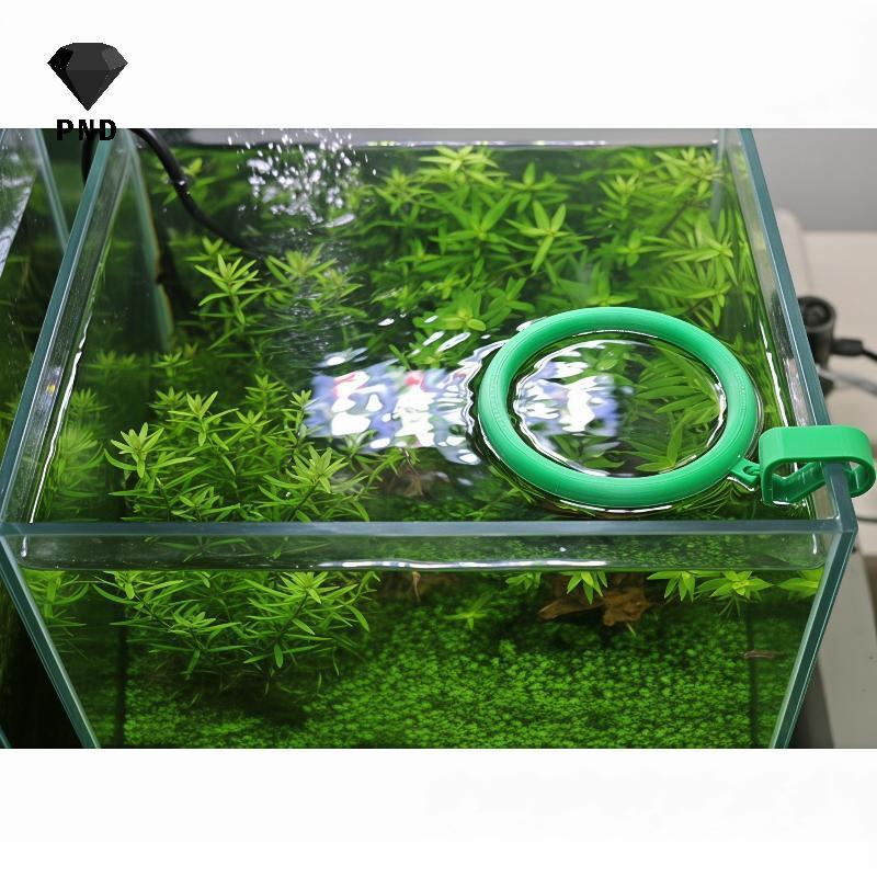 PND ลอย Anti-Scatter Aquarium Feeder ปรับระดับน้ําเหมาะสําหรับถังปลา raoog
