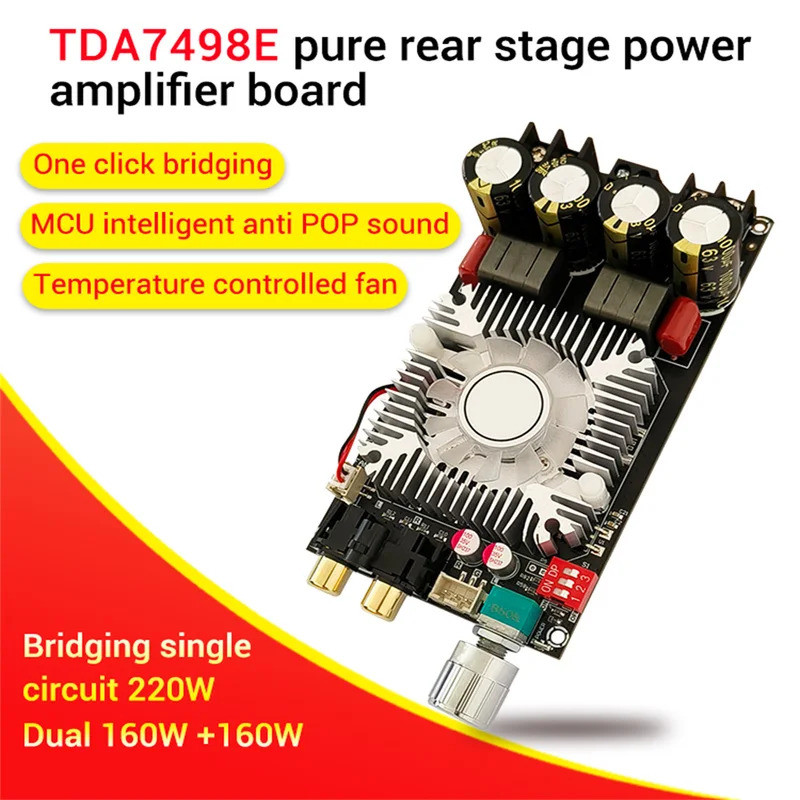 Zk-1602 Tda7498E บอร์ดขยายเสียงดิจิตอล 160W + 160W Dual Channel 220W Mono Channel Dc15-35V