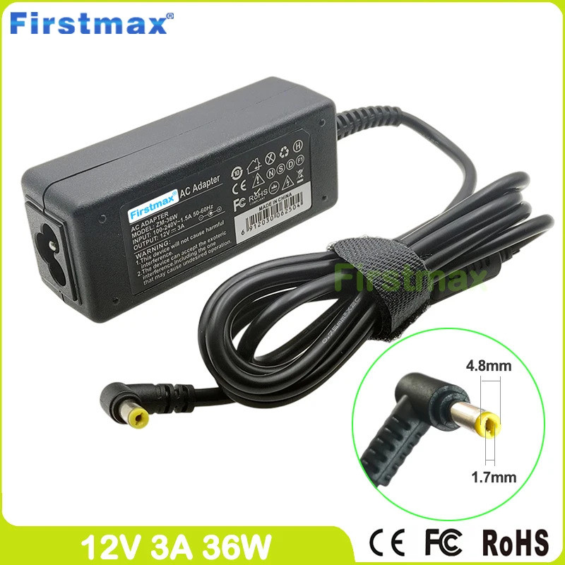12V 3A 36W แล็ปท็อปชาร์จอะแดปเตอร์ ac AD820M2 EXA0801XA สําหรับ Asus Eee PC 1002HA 701 900 901 GO S1