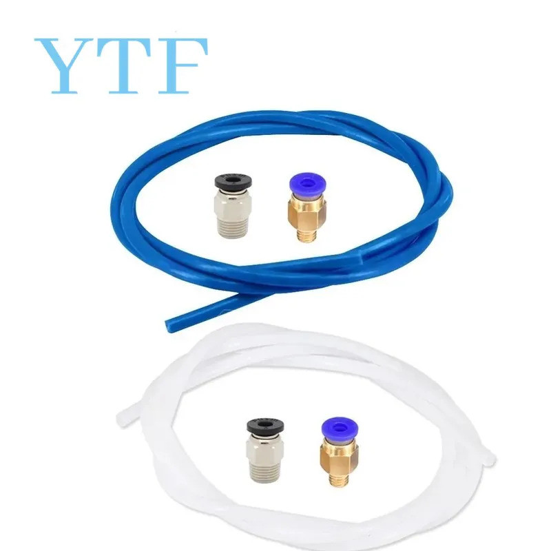PC4-M6 นิวเมติกเชื่อมต่อ 1M PTFE Teflonto หลอด 2*4 มม.สําหรับ 1.75 มม.Bowden Extruder VS ender 3 ชุด