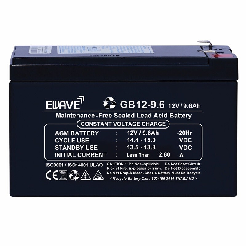 แบตเตอรี่ GB12V-9.6AH ดำ Chuphotic EWAVE