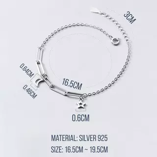 Luna Bracelet สร้อยข้อมือเงินแท้ S925 [MERCELO]