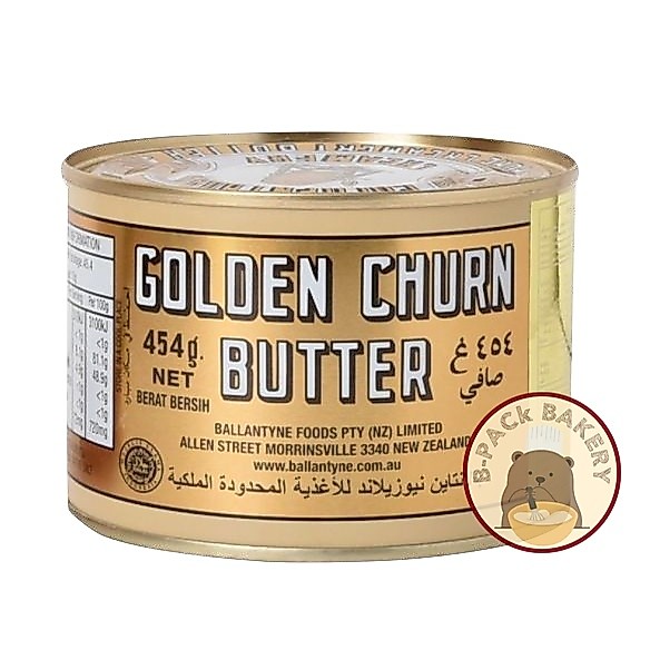 เนยถังทอง (454g.) เนยสดเเท้ ชนิดเค็มในกระป๋อง Golden Churn New Zealand Tinned Butter เนยสดกระป๋อง