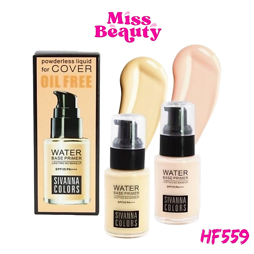 (HF559)(หัวป๊ม) SIVANNA COLORS Water Base Primer Lasting No Makeup วอเตอร์ เบส ไพรเมอร์ 40มล.