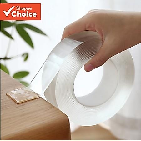 Strong Double-Sided Nano เทปโปร่งใสถอดได้ กาวสองหน้า สําหรับ Home Office 1x20x1000มม. 1x30x5000มม. 2x20x3000มม. 1 ชิ้น