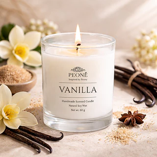 เทียนหอม แฮนด์เมด VANILLA (วานิลาแนวขนม)