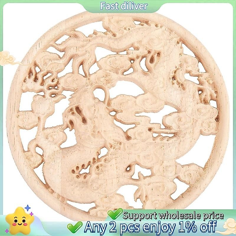 แกะสลักรูปลอก Woodcarving มุม Applique เฟอร์นิเจอร์ประตูไม้ตกแต่งตู้ไม้ Vintage Home Decor