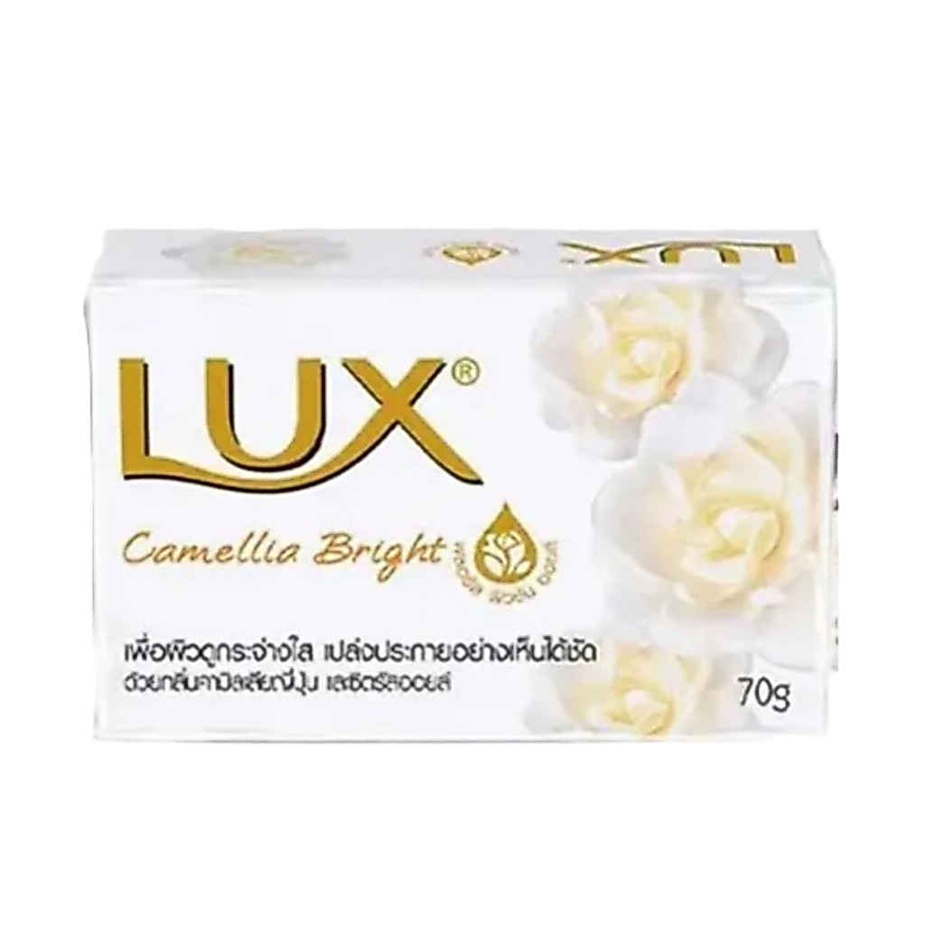 📍 (1ก้อน) Lux Camellia Bar Soap White 70g. ลักส์ สบู่ก้อน คามิลเลีย ขาว
