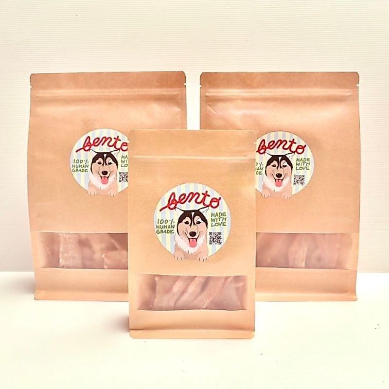 Bento ขนมสุนัข อกไก่อบบางกรอบ 400g แถม 100g
