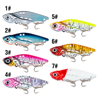 Sinking VIB โลหะตกปลา Lure 3g-20g เหยื่อ Hard ประดิษฐ์ 3D ตา Treble Hooks สําหรับ Snakehead นกยูงเบสน้ําจืดน้ําเค็ม Angling