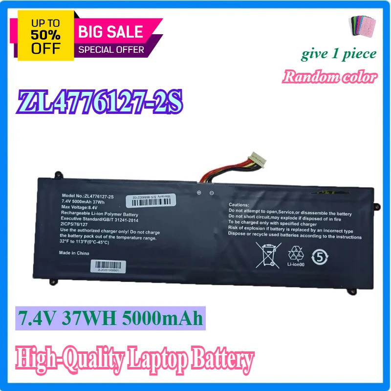 ZL ZL4776127-2S แบตเตอรี่แล็ปท็อปสําหรับ PRESTIGIIOS 10PIN 8Lines ใหม่และ 7.4V 4000MAH 29.6WH 10PIN 