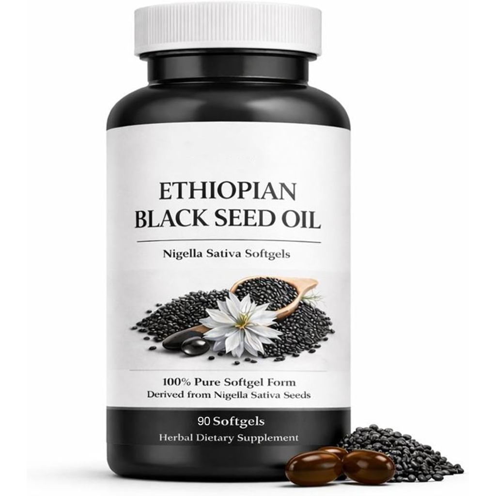 น้ํามันเมล็ดดําเอธิโอเปีย Nigella Sativa สกัดเย็น สะดวกสําหรับการใช้งานทุกวัน