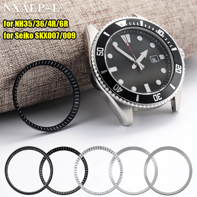 31.5 มม.เปลี่ยน Chapter แหวนสําหรับ Seiko SKX007 SKX009 SRPD นาฬิกากรณี Plasticsr ภายในสําหรับ NH35/