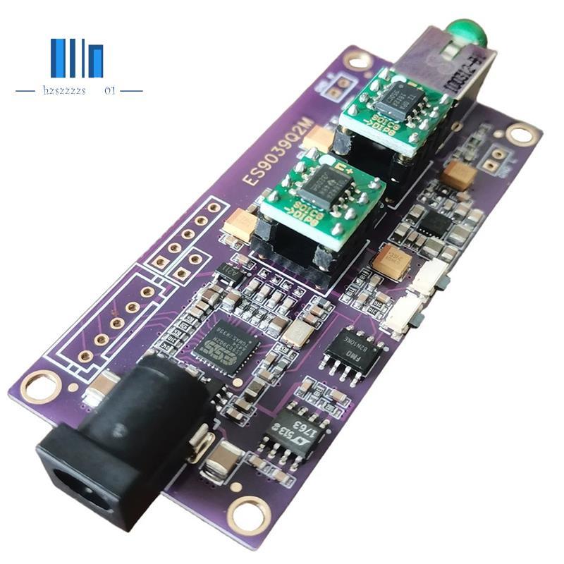 ES9039Q2M บอร์ดถอดรหัส I2S อินพุต ES9039 โมดูล USB แบบซิงโครนัส OPA1642+OPA1612 จับคู่กับอินเทอร์เฟซ