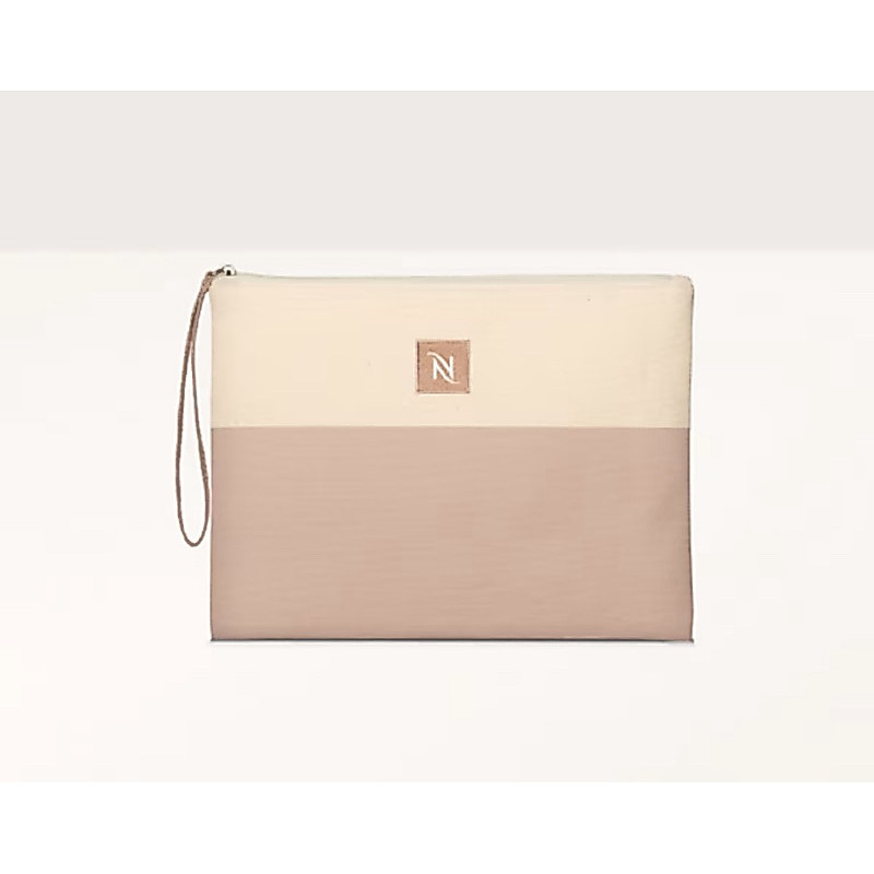 พร้อมส่ง!! Nespresso upcycled beach pouch กระเป๋าผ้าฝ้ายจาก เนสเพรสโซ่ ใช้สำหรับใส่ของ กระเป๋าซิป ของแท้ 100%จากช๊อป