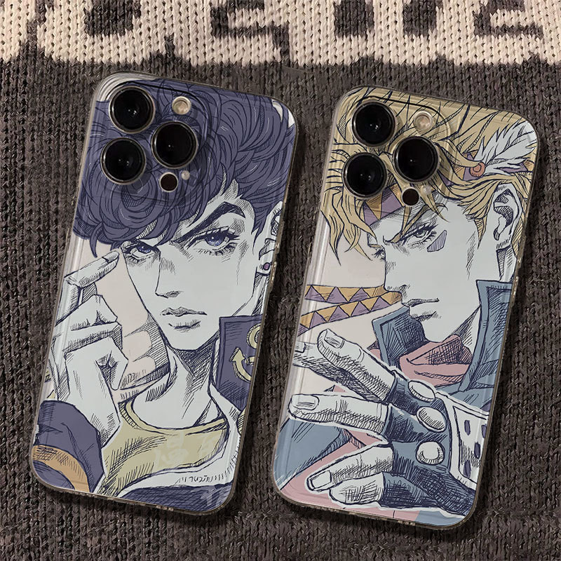 JOJO Oriental Josuke Cesar เคสโทรศัพท์วาดด้วยมือเหมาะสําหรับ Apple ทุกรุ่น