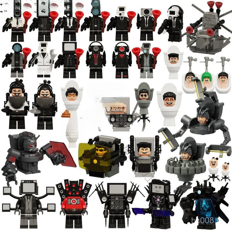 ประกอบผู้เล่นและ Man Building Block ลําโพง TV Man Monitoring Titan ขายส่งห้องน้ําสไตล์ใหม่ Minifigur