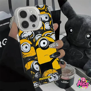 🔥Alice🔥เคส iPhone รูปแบบแอนิเมชั่นมินเนี่ยน ไอโฟน11 For iPhone12 13 14 15 16 Pro MAX X XS XR XS 6 7 8Plus SE2020