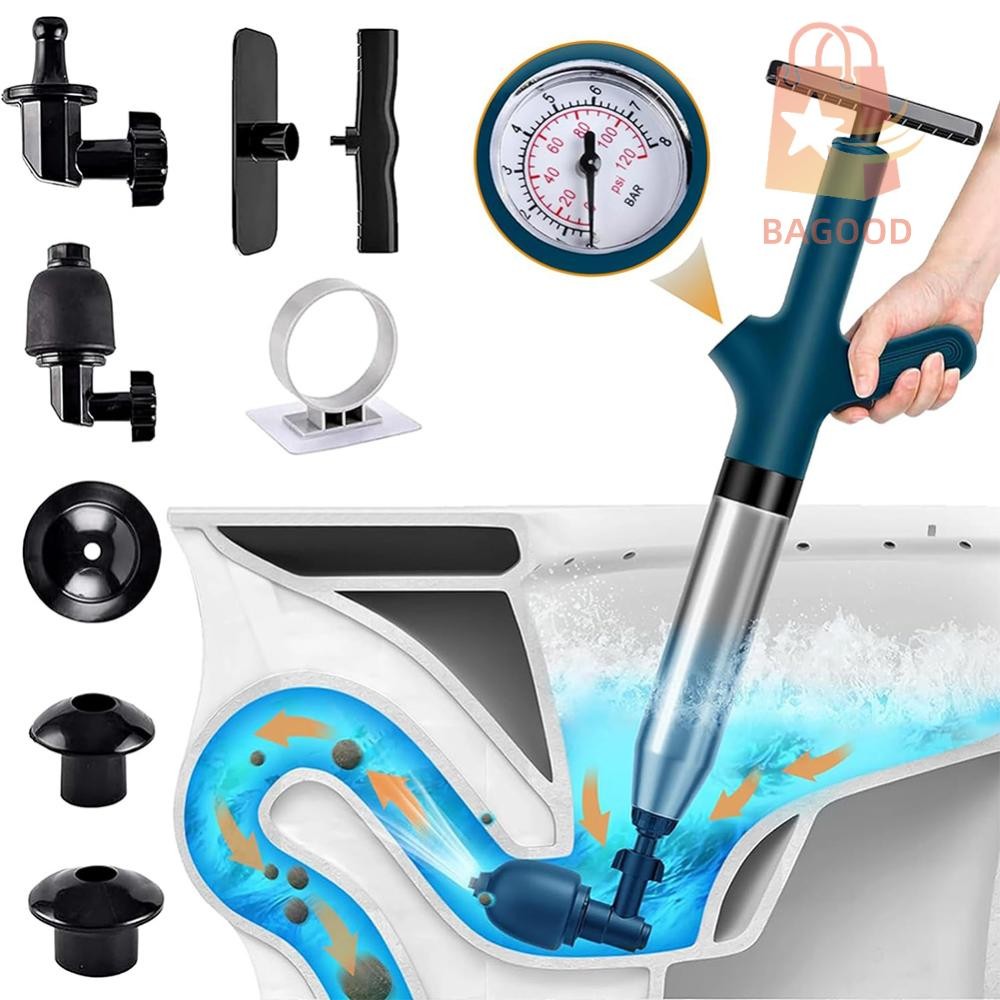 [จัดส่งในพื้นที่] ท่อ Plunger ไฟฟ้าแรงดันสูง สแตนเลส สําหรับห้องครัวและห้องน้ํา Air Drain Blaster