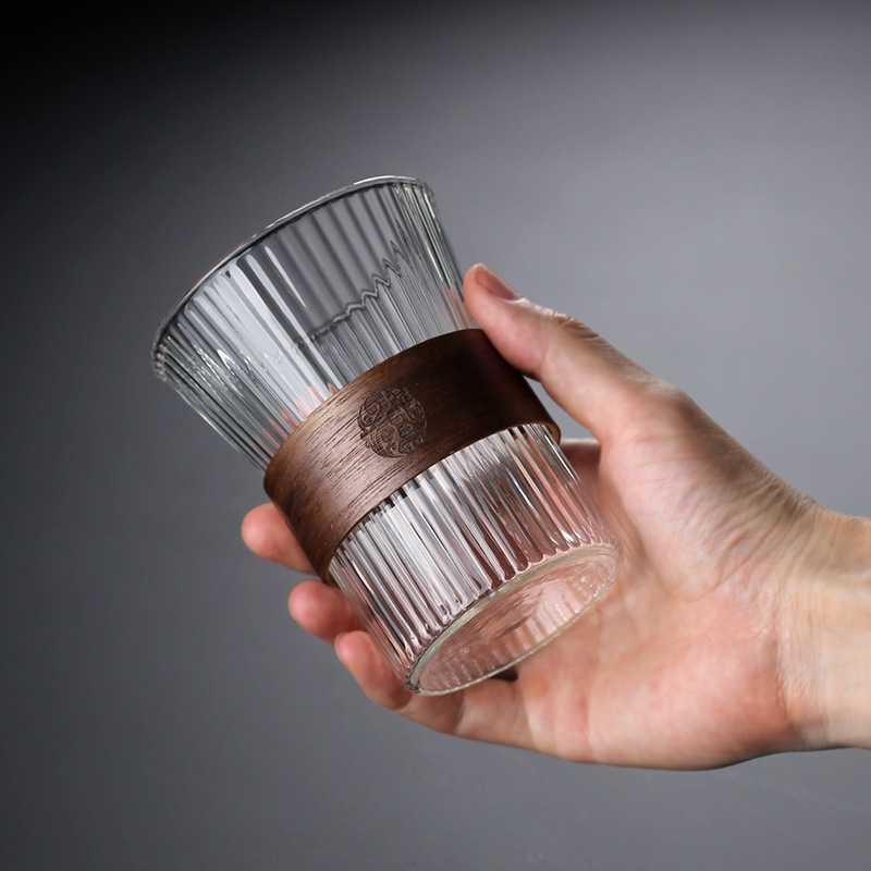 Domura Aesthetic Coffee Tea แก้วแขนไม้ญี่ปุ่น 300ml - GN14