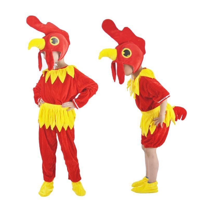 เครื่องแต่งกายไก่เครื่องแต่งกายเครื่องแต่งกายไก่การ์ตูนหงส์ขาวเด็ก 9ZWT
