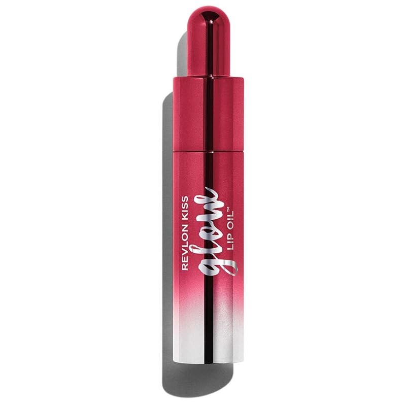 Revlon Kiss Glow Lip Oil 003 Berry Brilliant (Color Image: Strawberry Red for Blue Base) Lip Oil Ber