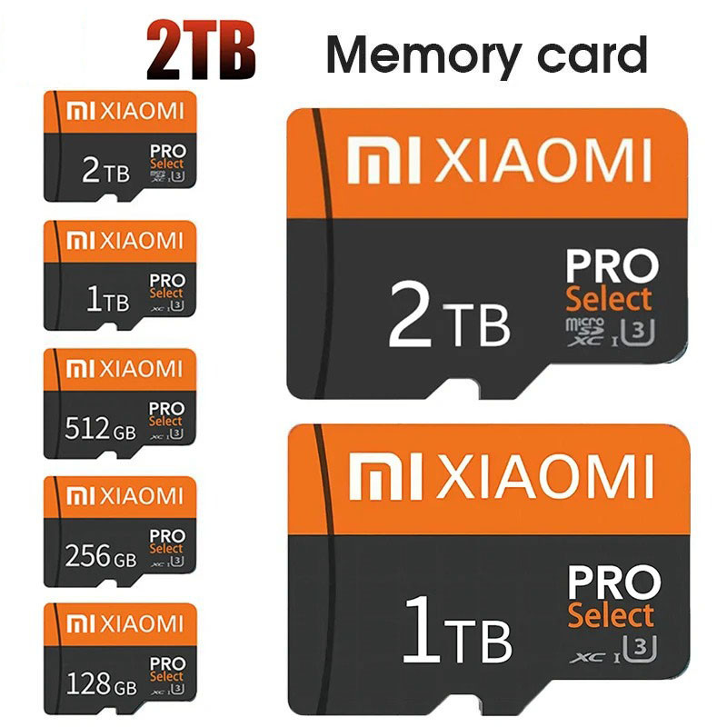 การ์ดหน่วยความจํา Micro 2TB SD/TF 32GB 128GB 256GB 1TB 512GB Micro SD