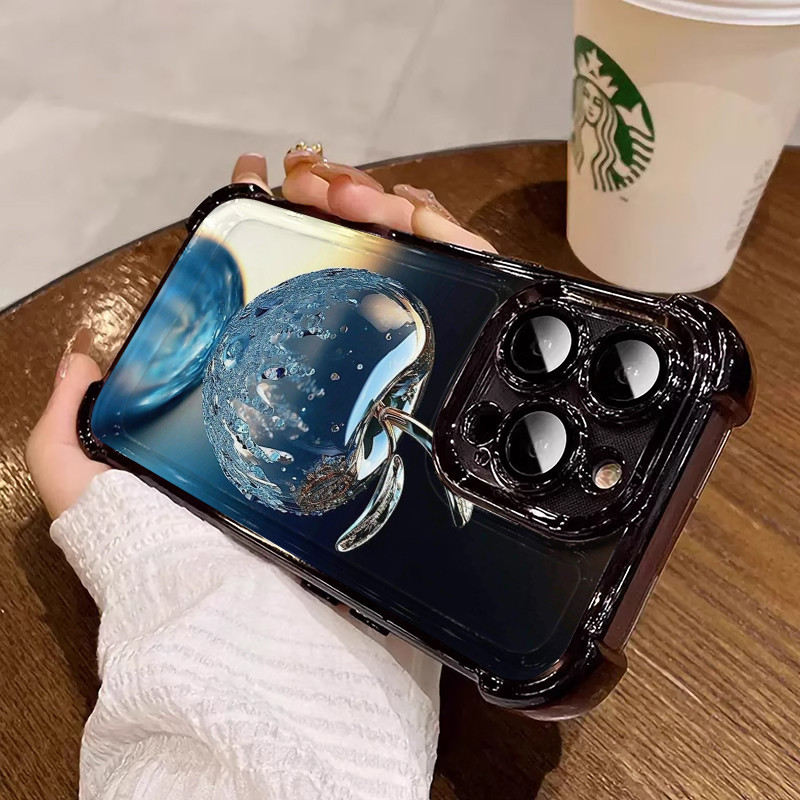 3 In1 คริสตัล Apple สําหรับ Xiaomi poco C71 C75 X7 X3 F3 เคสโทรศัพท์ Soft Anti fall กรณี