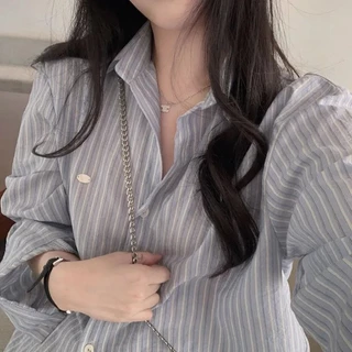 เสื้อลายจุดแขนยาวสำหรับฤดูกาลใบไม้ร่วง สวมใส่สบายและดีไซน์เรียบง่าย