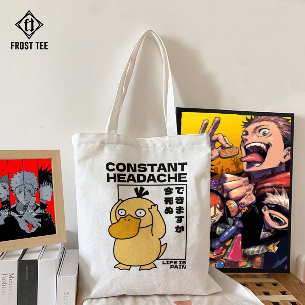 Pokemon Psyduck Anime Tote Bag | FROST TEE