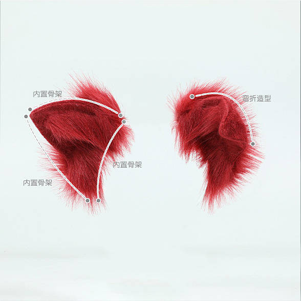 【Ready Stock】 Triangle Fox Ear Helmet Decoration Cat Ear Wolf Ear Animal Ears Motorcycle Electric Ca