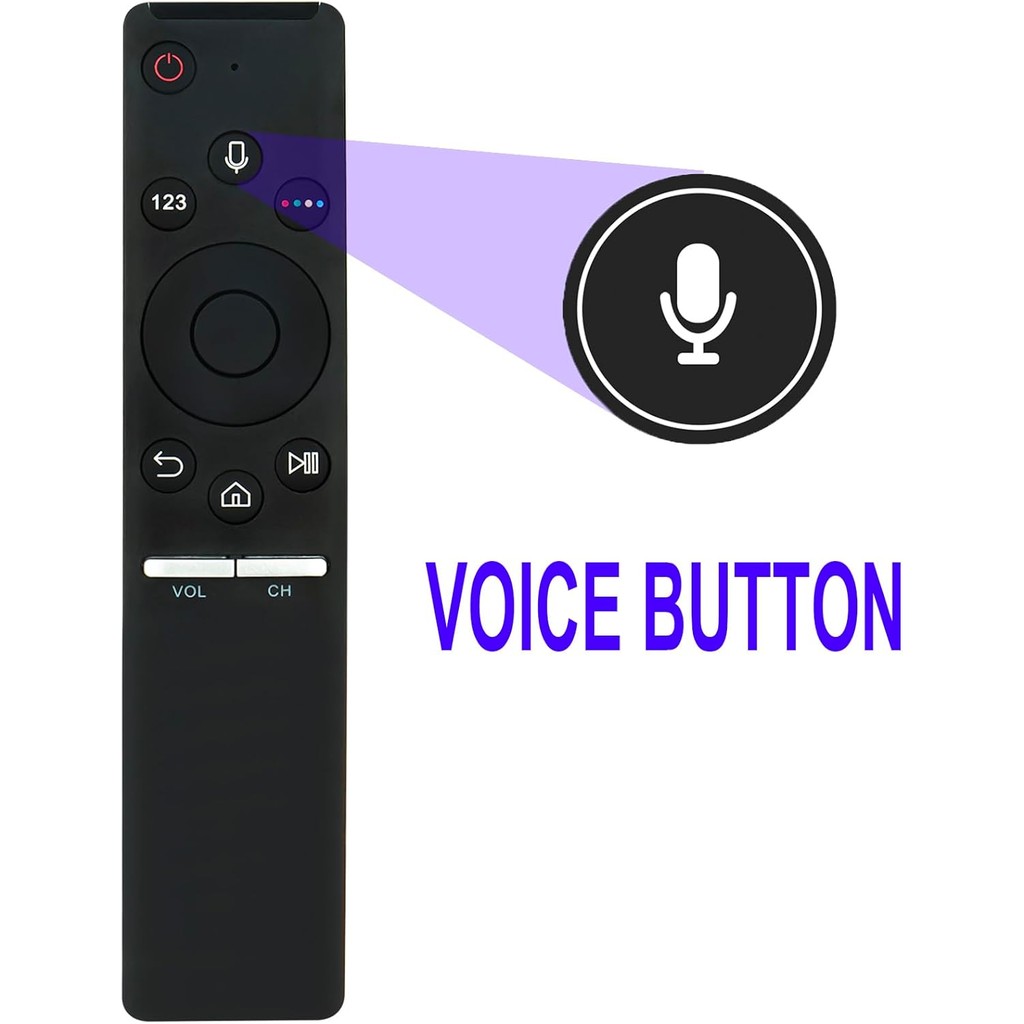 Allimity Universal Voice Remote Replacement สําหรับ Samsung 2017 UHD สมาร์ททีวี UN55MU8500 UN55MU850
