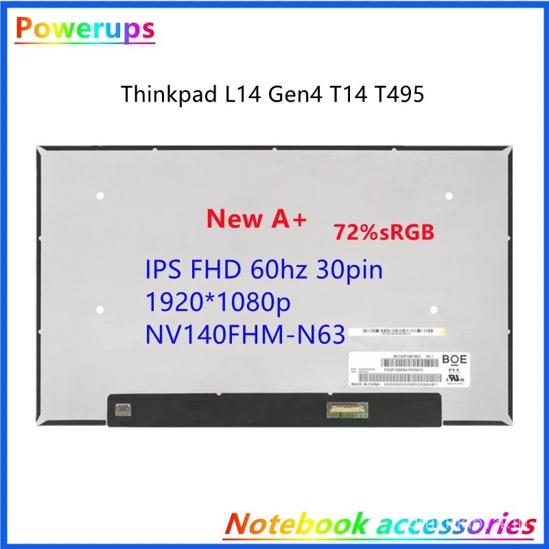 แล็ปท็อปใหม่ LCD/หน้าจอ LED/จอแสดงผลสําหรับ Lenovo Thinkpad L14 Gen4 T14 T495 LEN40A9 NV140FHM-N4U N